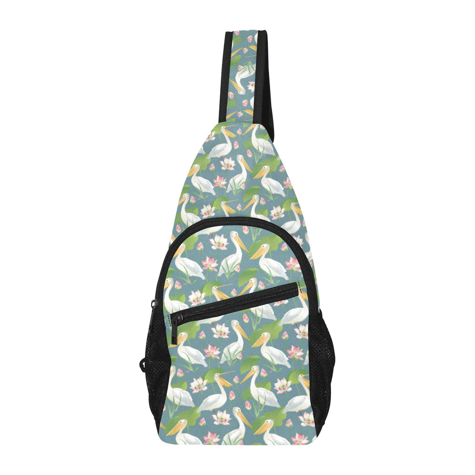 Pelican Pattern Print Design 04 All Over Print Chest Bag