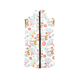 Maneki neko cat fan sakura Men's Padded Vest