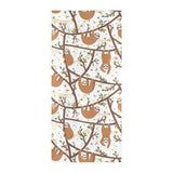 Sloths hanging on the tree pattern Beach Towel