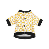 Fried Eggs Pattern Print Design 02 All Over Print Pet Dog Round Neck Fuzzy Shirt