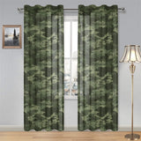 Digital Green camouflage pattern Gauze Curtain