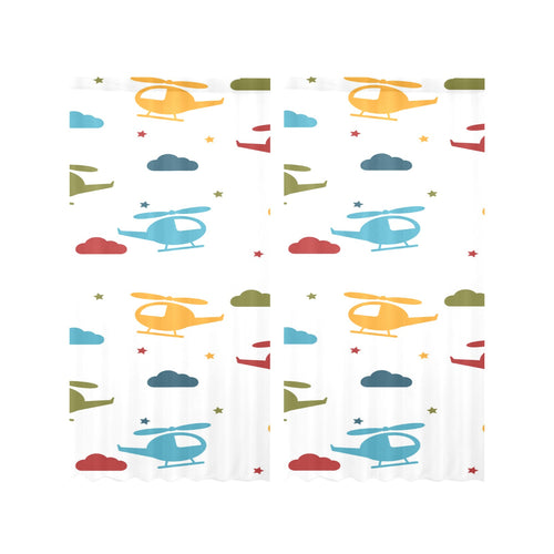 Colorful helicopter pattern Gauze Curtain
