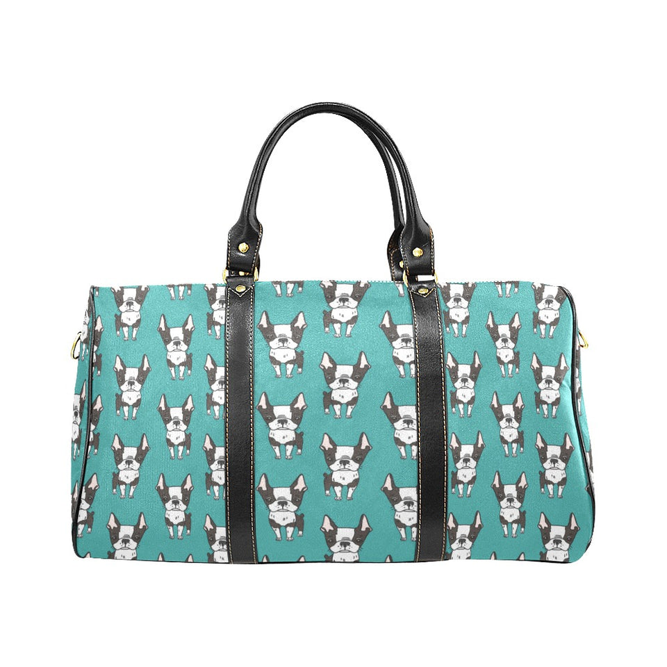 Hand drawn boston terrier dog pattern Travel Bag