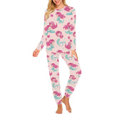 Cute little mermaid pattern Women's All Over Print Pajama Set