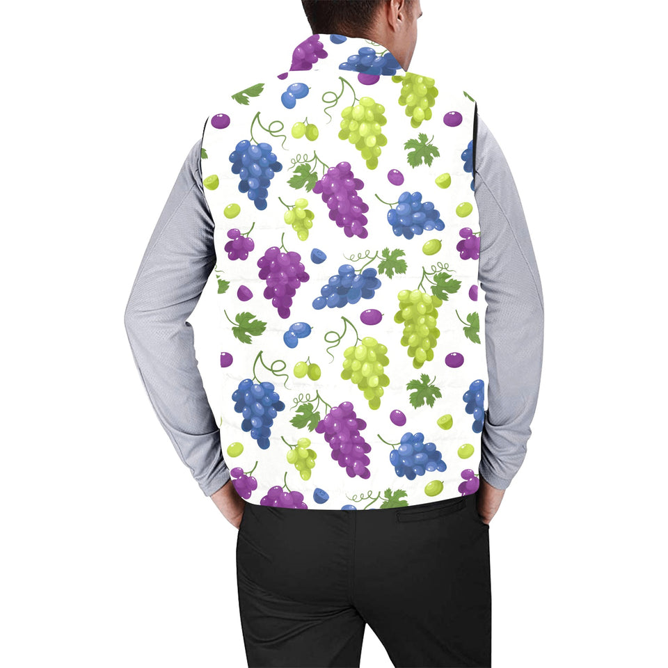 Grape pattern Men's Padded Vest