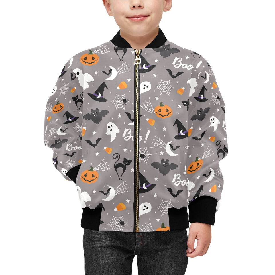 Halloween design pattern Kids' Boys' Girls' Bomber Jacket