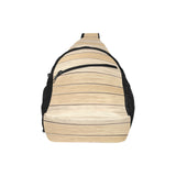 Wood Printed Pattern Print Design 01 All Over Print Chest Bag