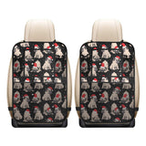 Christmas Pugs Santa_s red cap pattern Car Seat Back Organizer