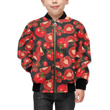 Tomato black background Kids' Boys' Girls' Bomber Jacket
