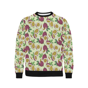 Paassion fruit pattern Men's Crew Neck Sweatshirt