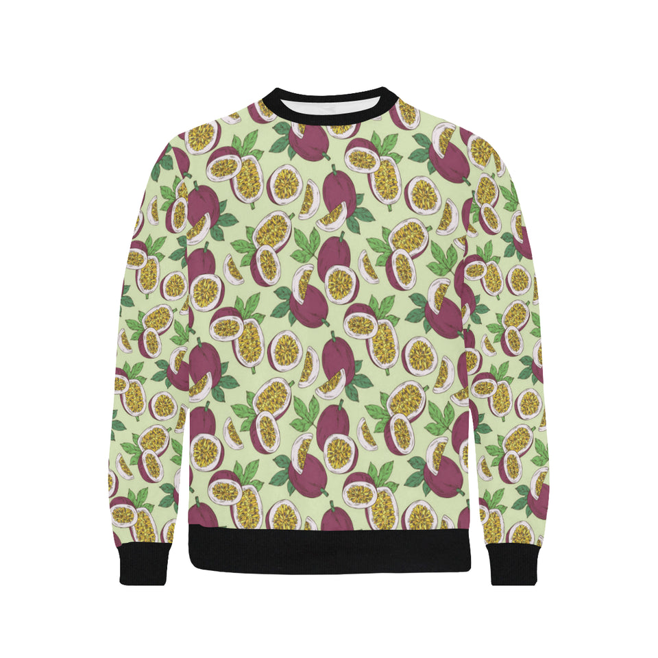 Paassion fruit pattern Men's Crew Neck Sweatshirt