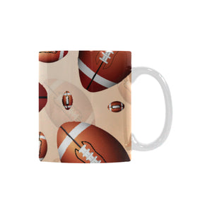 American football ball design pattern Classical White Mug (Fulfilled In US)