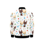 Cute Chihuahua dog pattern Kids' Boys' Girls' Bomber Jacket