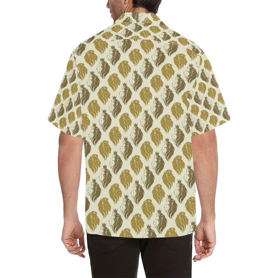 Lion Pattern Print Design 02 Men's All Over Print Hawaiian Shirt (Model T58)