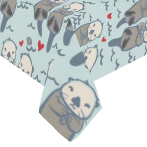Lovely Sea Otter Pattern Tablecloth