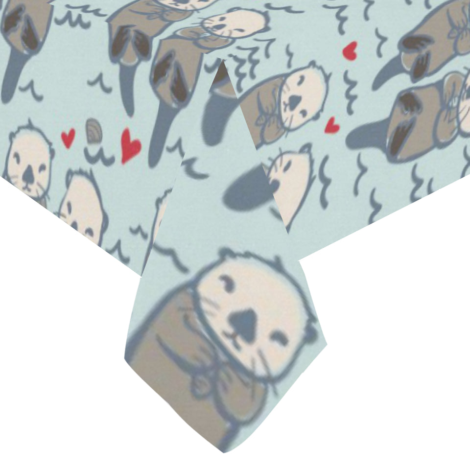 Lovely Sea Otter Pattern Tablecloth