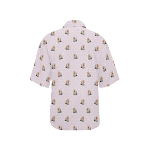 Yorkshire Terrier Pattern Print Design 02 Women's All Over Print Hawaiian Shirt