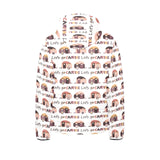 Camper Van Pattern Print Design 01 Kids' Boys' Girls' Padded Hooded Jacket