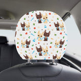 Cute Chihuahua dog pattern Car Headrest Cover