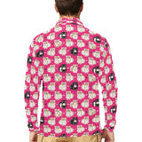 Guinea Pig Pattern Print Design 01 Men's Long Sleeve Polo Shirt