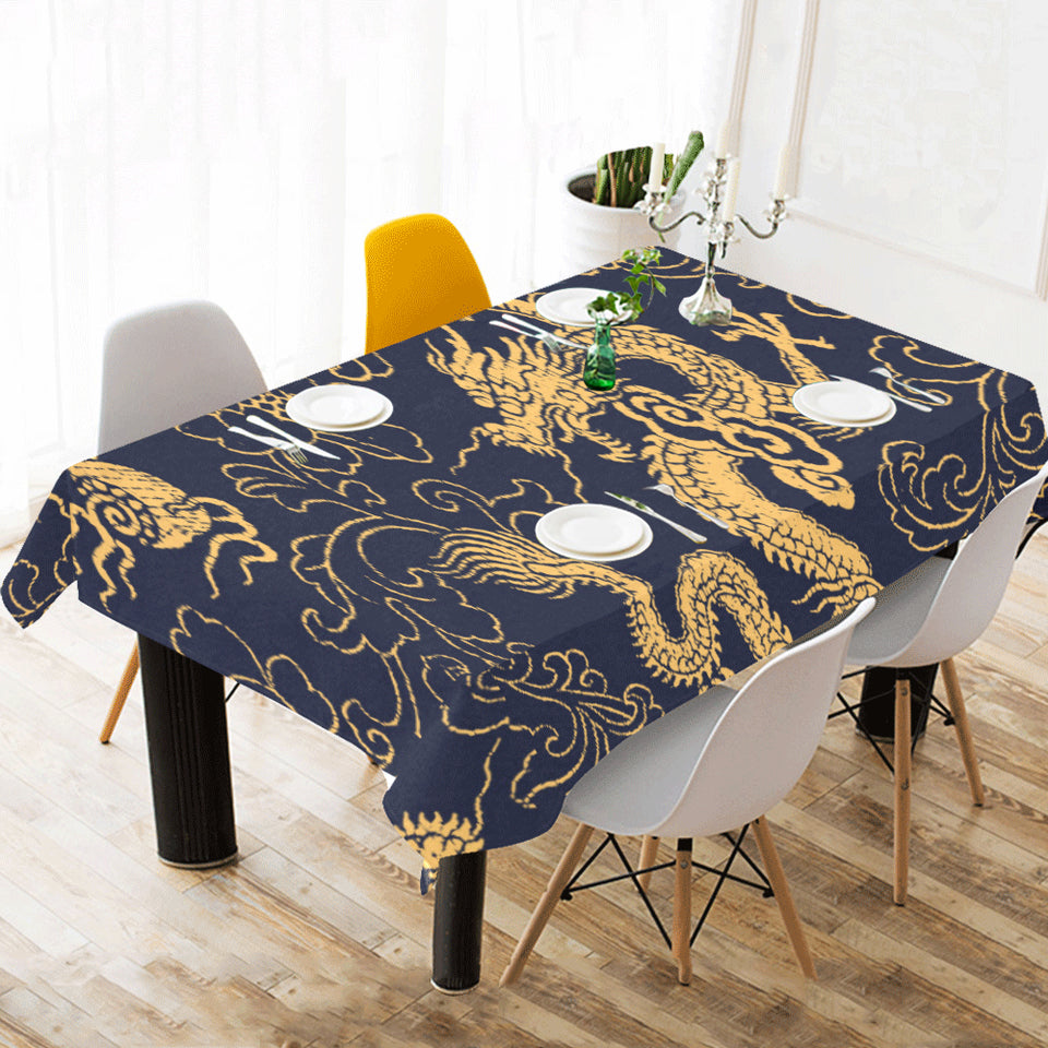 Gold dragon pattern Tablecloth