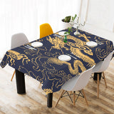 Gold dragon pattern Tablecloth