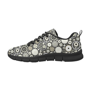 Gear Pattern Print Design 02 Men's Breathable Sneakers ( Model 055)