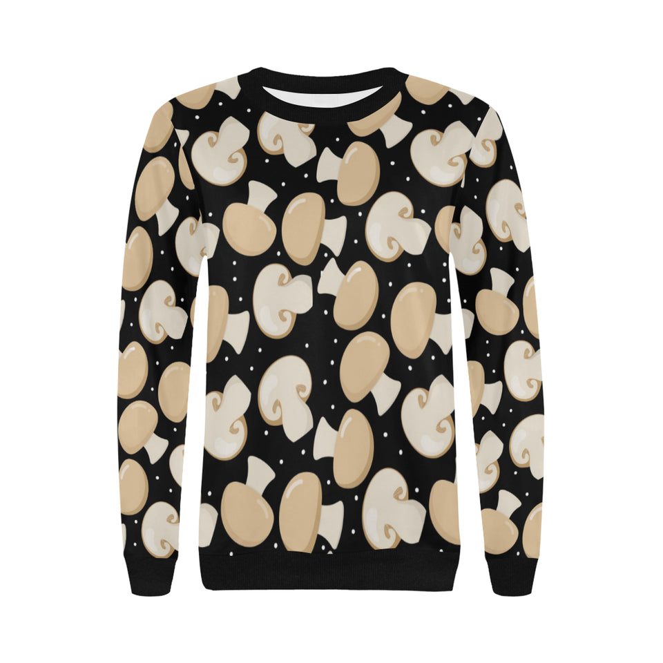 Champignon mushroom pattern Women's Crew Neck Sweatshirt