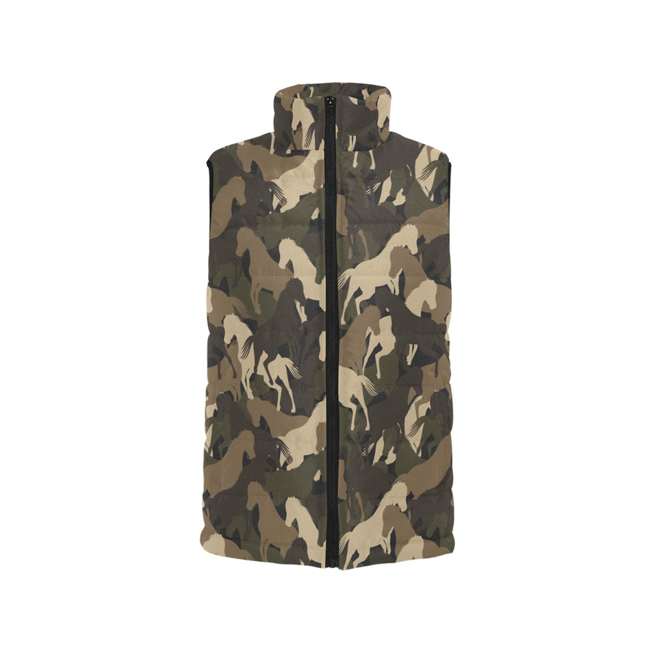Horse Camouflage Pattern Women's Padded Vest