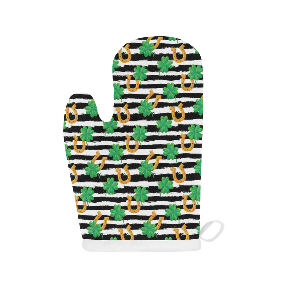 Horseshoes Pattern Print Design 01 Heat Resistant Oven Mitts