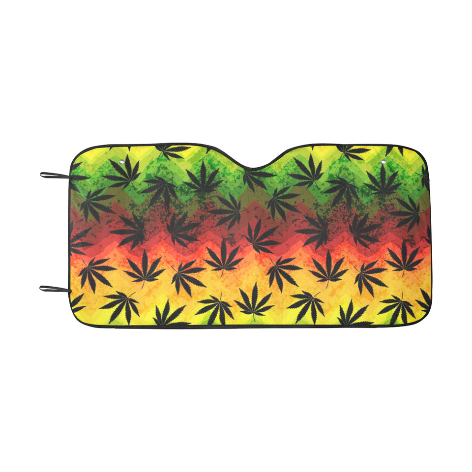 Canabis Marijuana Weed Pattern Print Design 03 Car Sun Shade