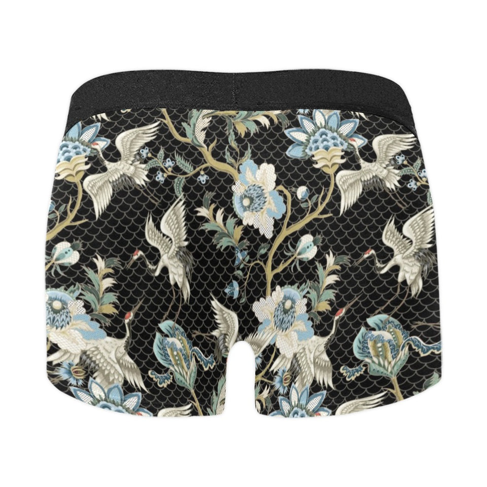 Japanese crane ornament elements Men's All Over Print Boxer Briefs Men's Underwear