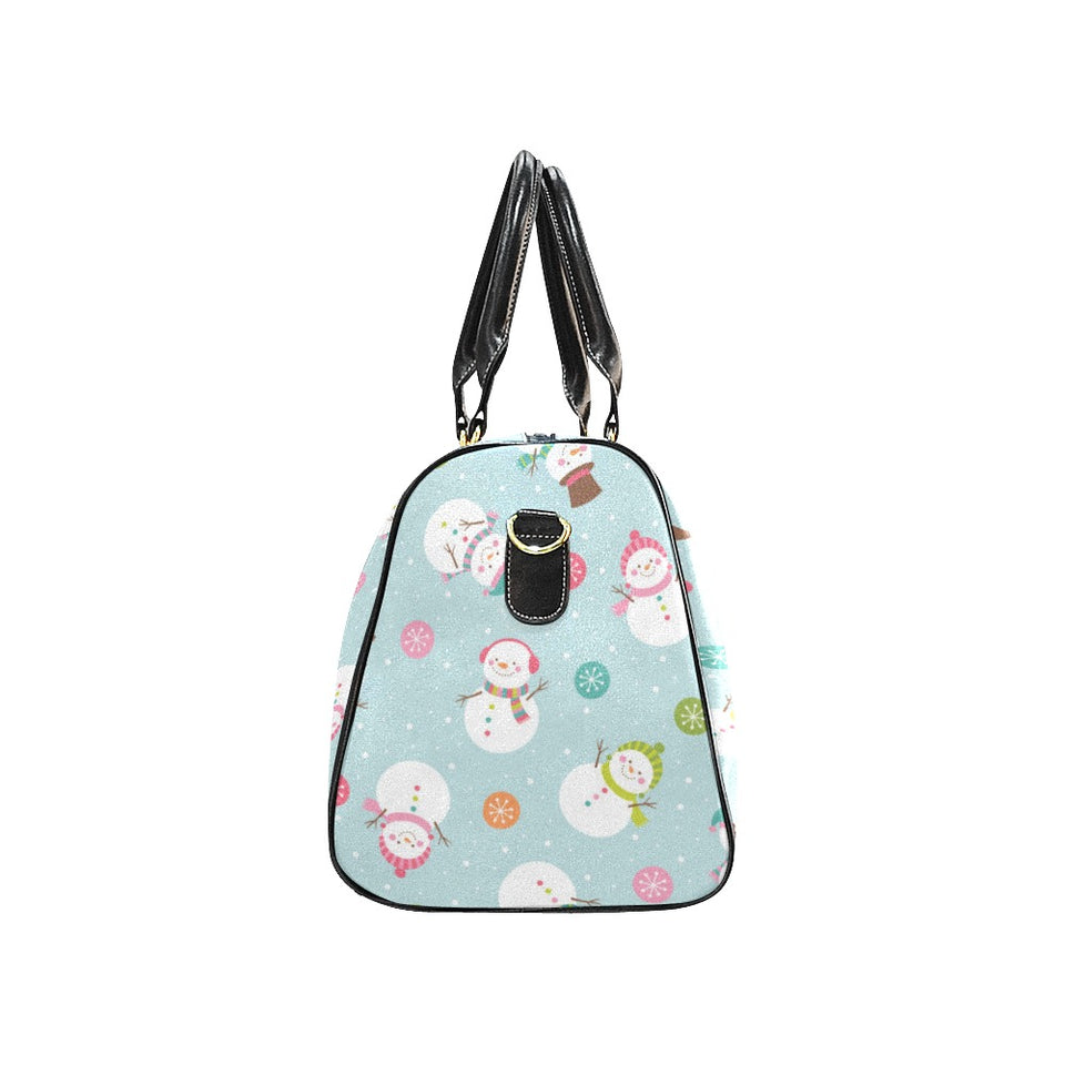 Cute snowman snowflake pattern Travel Bag
