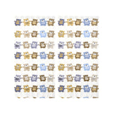 Teddy Bear Pattern Print Design 02 Gauze Curtain