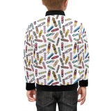 Skate Board Pattern Print Design 05 Kids' Boys' Girls' Bomber Jacket
