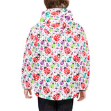 Ladybug Pattern Print Design 03 Kids' Boys' Girls' Padded Hooded Jacket