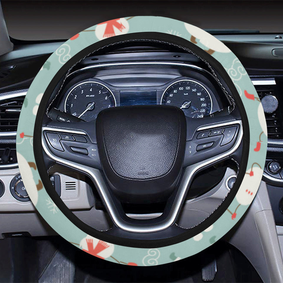 Cute snowman pattern Car Steering Wheel Cover