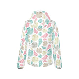 Colorful shell pattern Women's Padded Hooded Jacket
