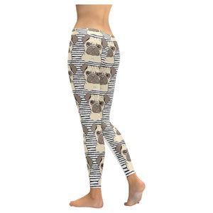 Happy pug pattern Women's Legging Fulfilled In US