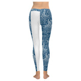 Hand drawn sailboat pattern Women's Legging Fulfilled In US
