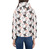 Pig Pattern Print Design 05 Women's Padded Hooded Jacket