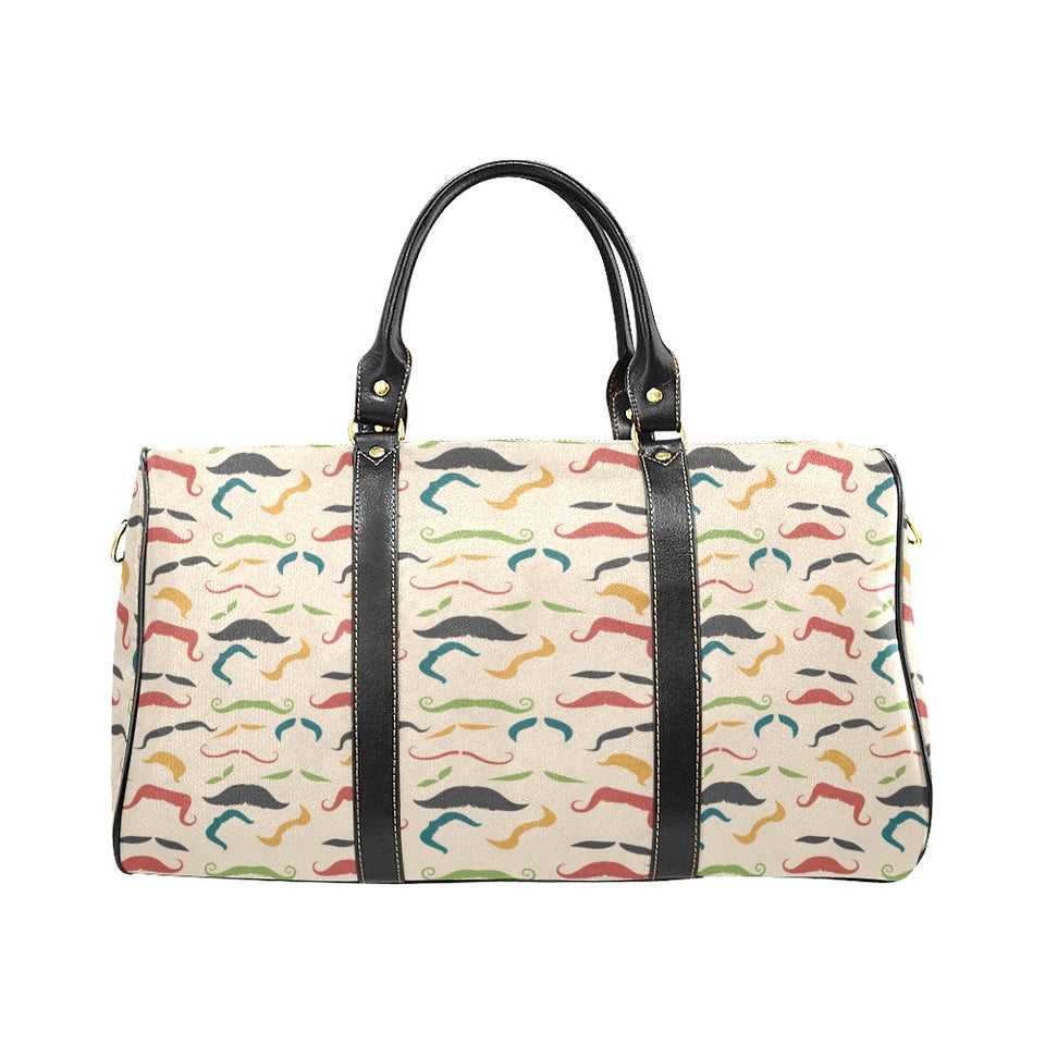 Mustache Beard Pattern Print Design 03 Travel Bag