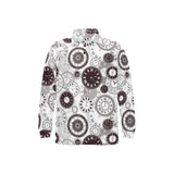 Classic vintage clock pattern Men's Long Sleeve Polo Shirt