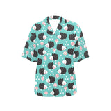 Hedgehog Pattern Print Design 03 Women's All Over Print Hawaiian Shirt