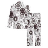 Classic vintage clock pattern Men's Long Pajama Set
