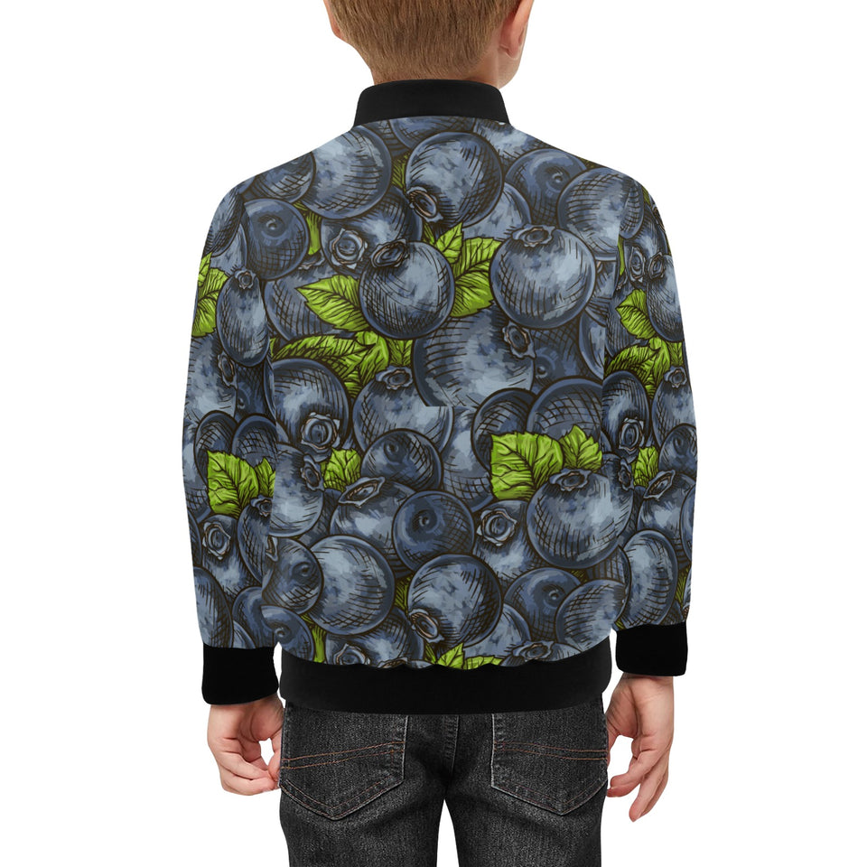 blueberry pattern Kids' Boys' Girls' Bomber Jacket