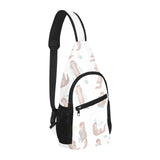 Cute sea otters pattern All Over Print Chest Bag