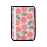 Grapefruit leaves flower pink background Car Seat Belt Cover