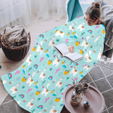 Llama alpaca cactus leaves pattern Blanket Robe with Sleeves
