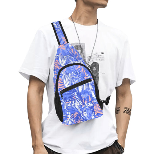 white bengal tigers pattern All Over Print Chest Bag
